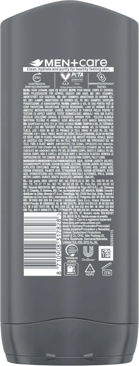Dove Men+Care Cool Fresh Douchegel - 6x400ml