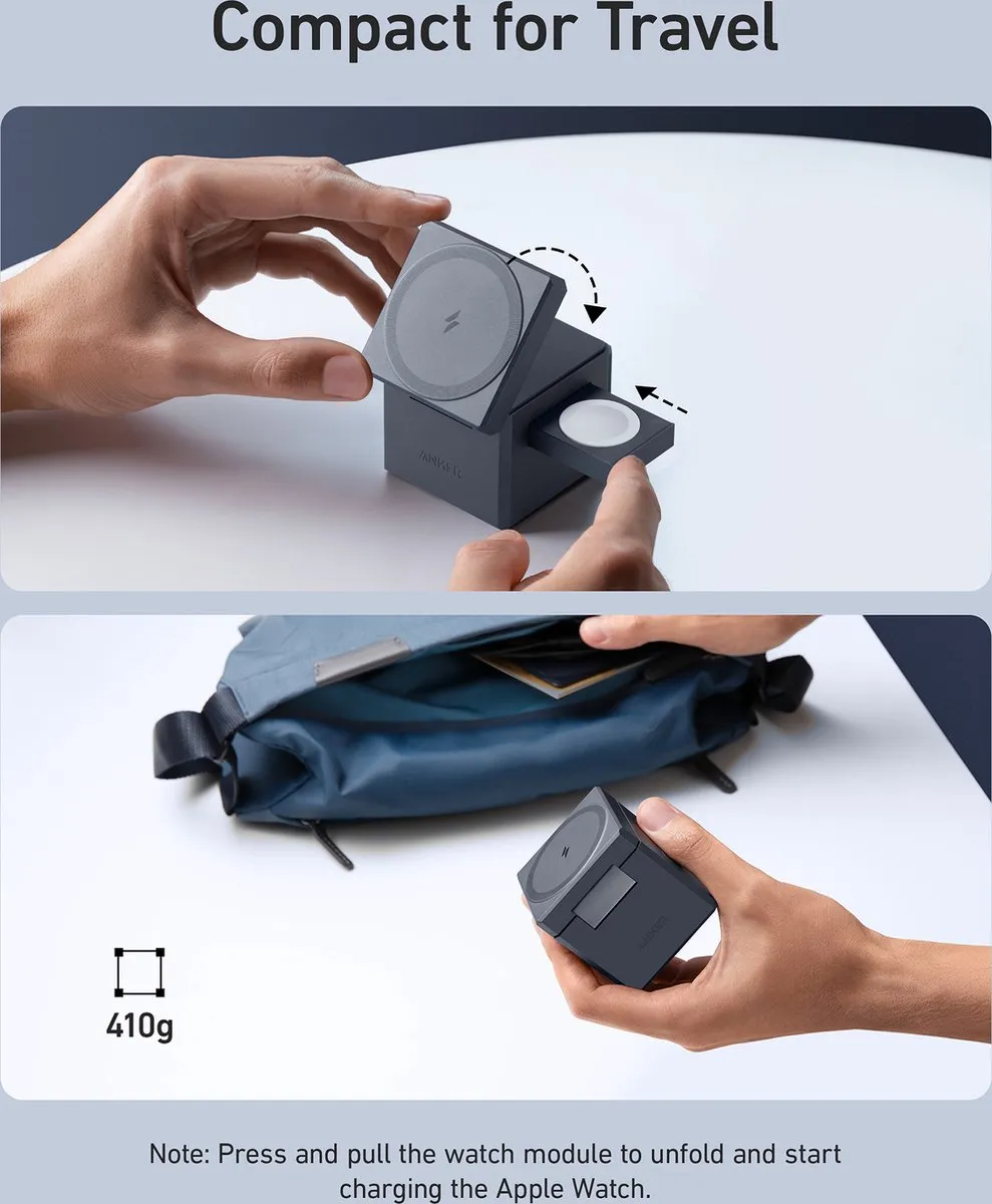 Anker 3-in-1 Cube Oplader Y1811G11 - 30W - Zwart