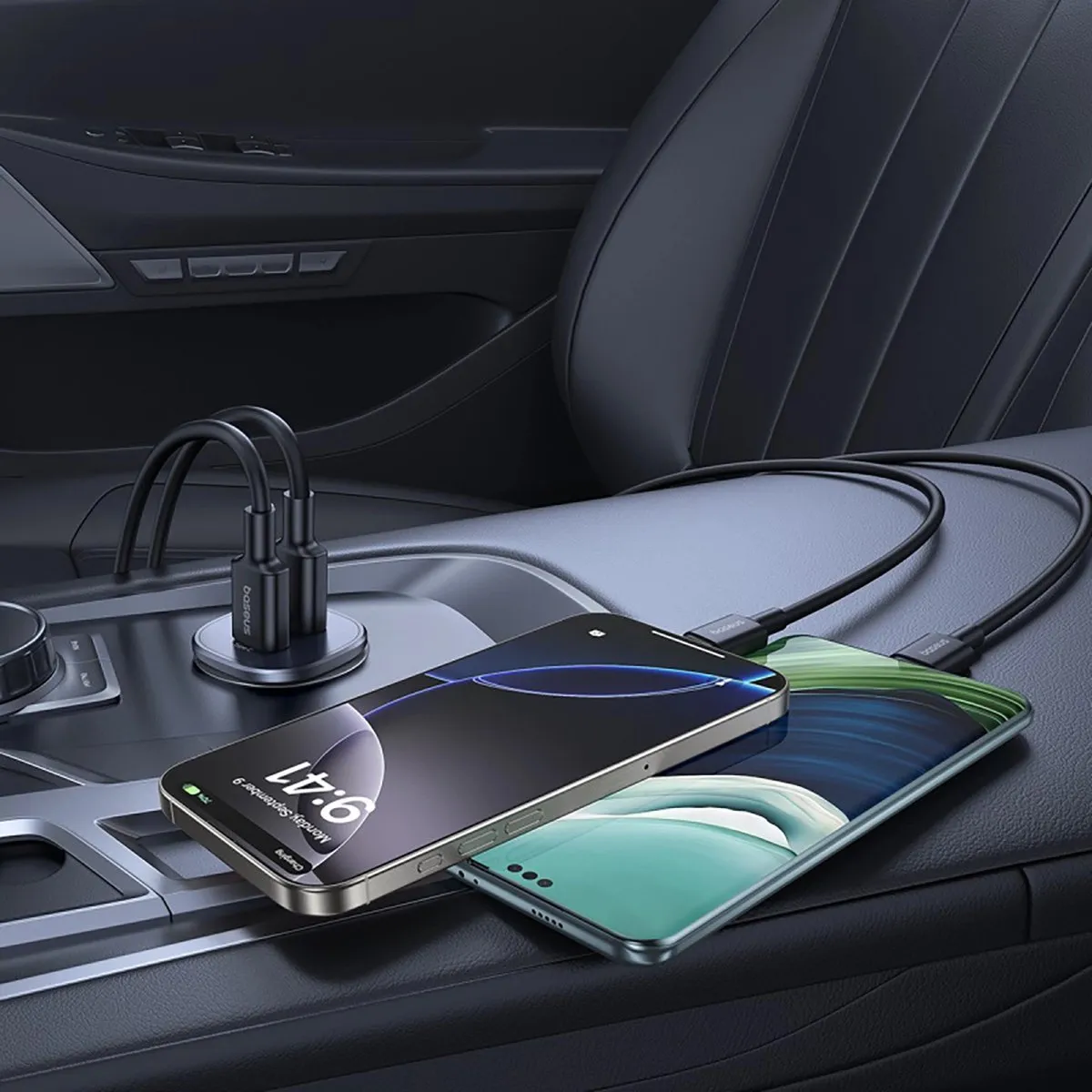 Baseus Autolader Go Trip 30W USB-C/USB-A - Zwart
