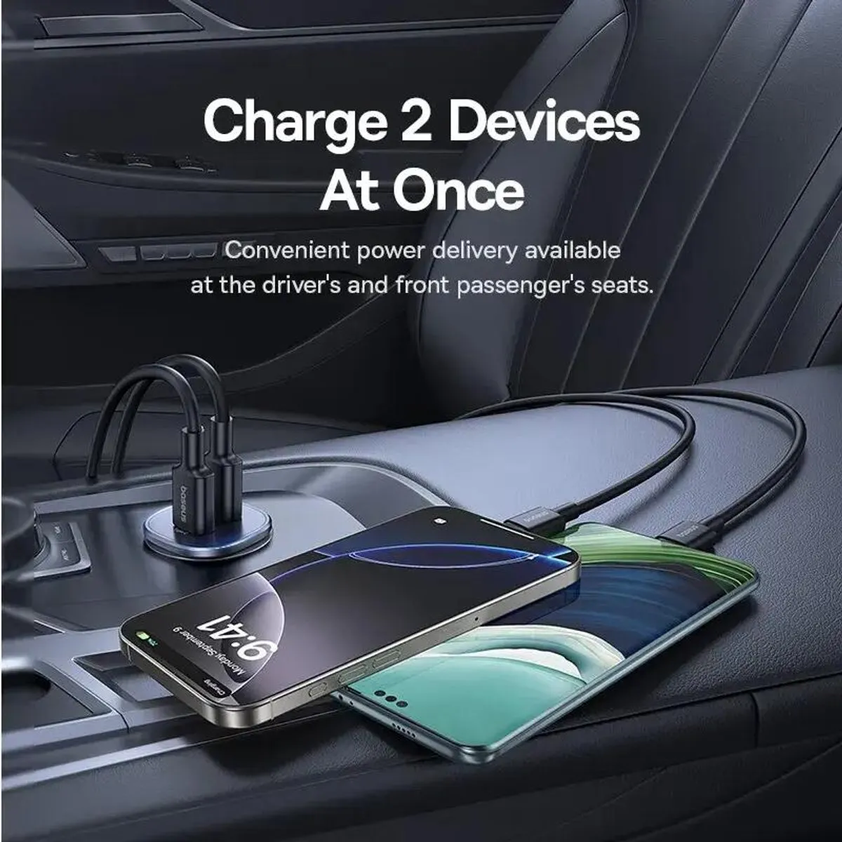 Baseus Autolader Go Trip 30W USB-C/USB-A - Zwart