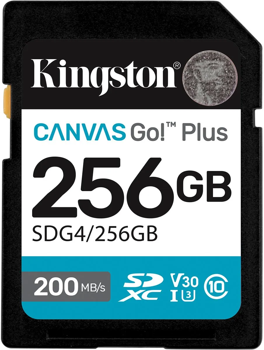 Kingston Technology 256GB SDXC Canvas Go Plus Gen4 200MB/s C10 UHS-I U3 V30