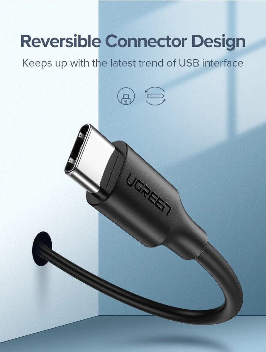 UGREEN USB-A naar USB-C Kabel 3A 1m - Wit
