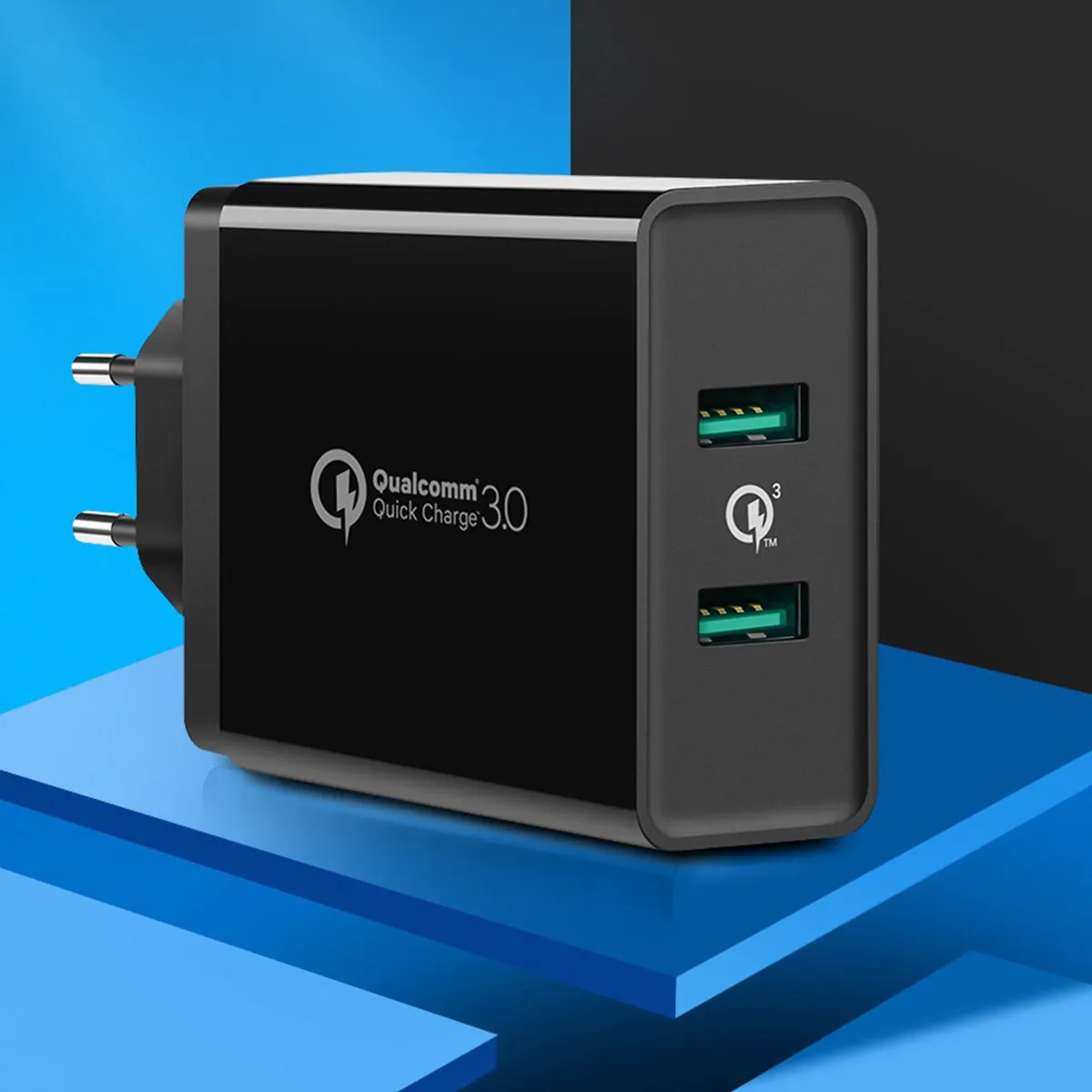 Ugreen Wandlader 36W QC3.0 - 2x USB-A - Zwart