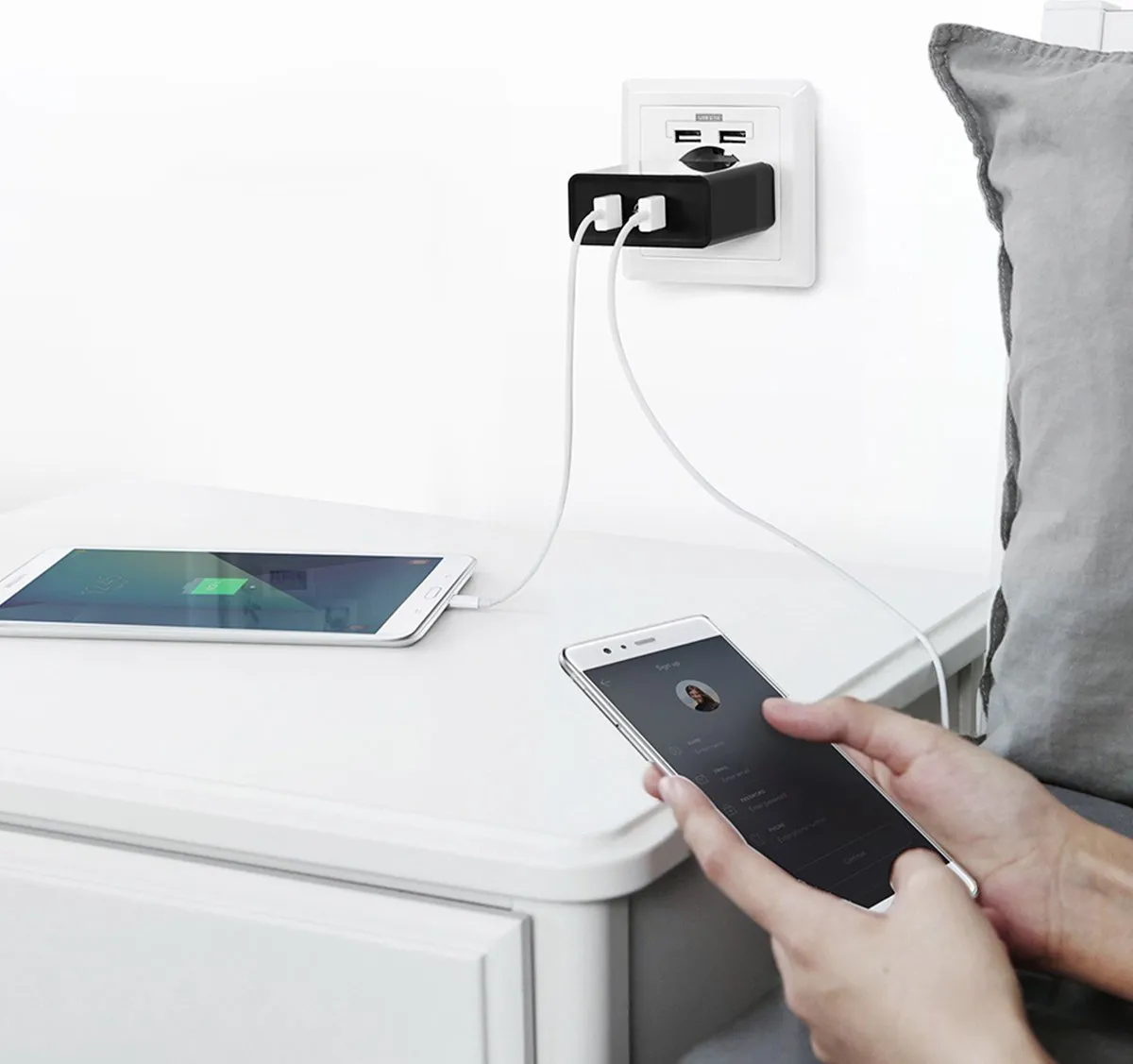Ugreen Wandlader 36W QC3.0 - 2x USB-A - Zwart - afbeelding 6 van 6