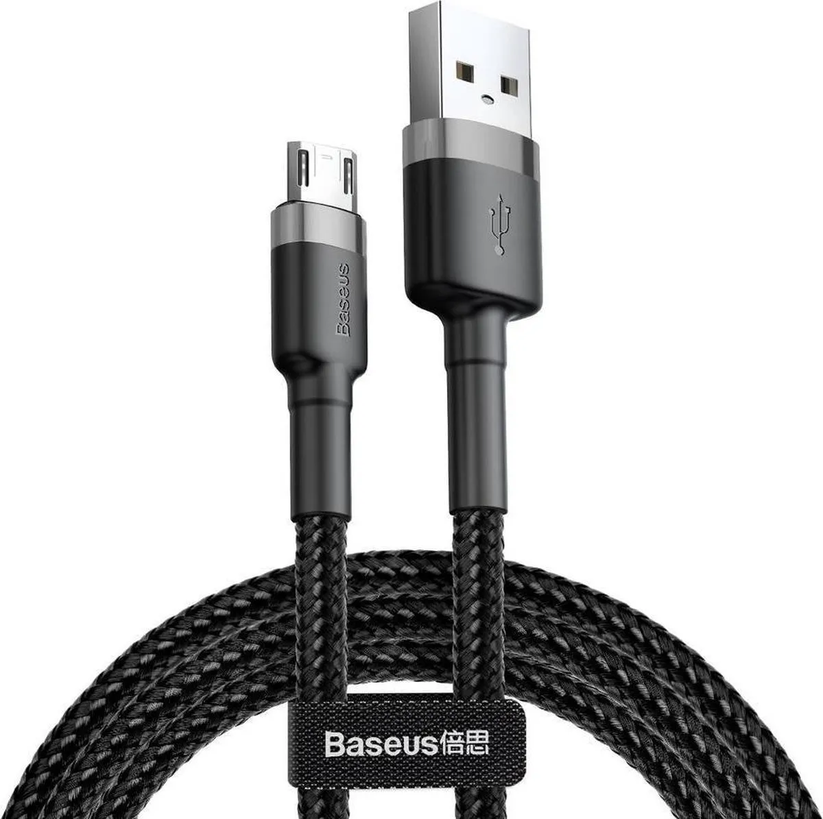 Baseus USB-C Oplaadkabel 3m - Gevlochten Nylon - Zwart