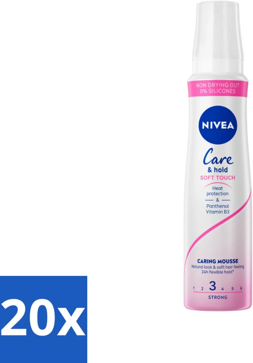 NIVEA Haarschuim Verzorging & Stevigheid 250ml - 20 Stuks