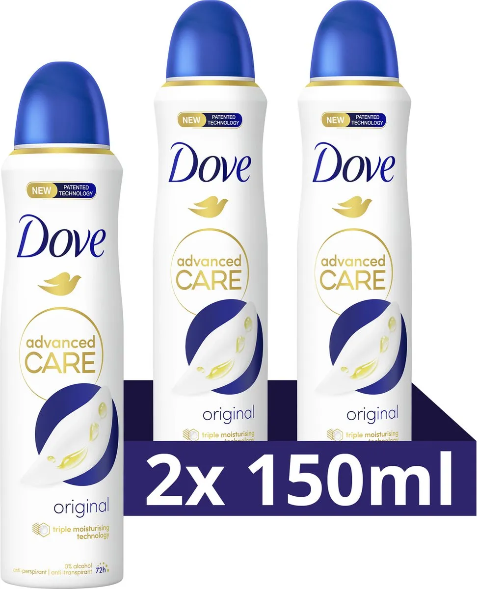 Dove Anti-Transpirant Deodorant Spray Original - 2x150ml
