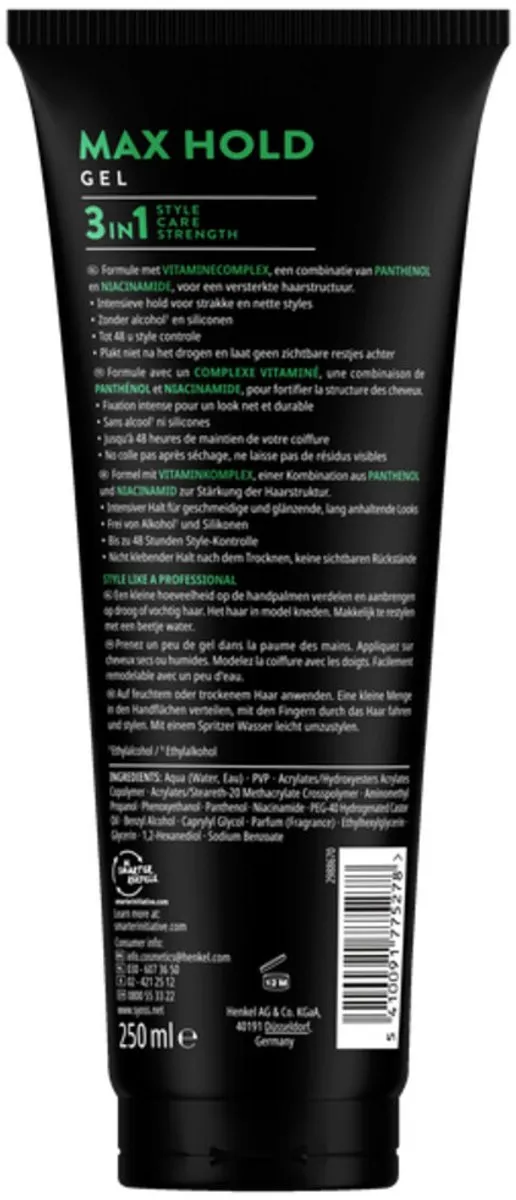 Syoss Max Hold Haargel 250ml