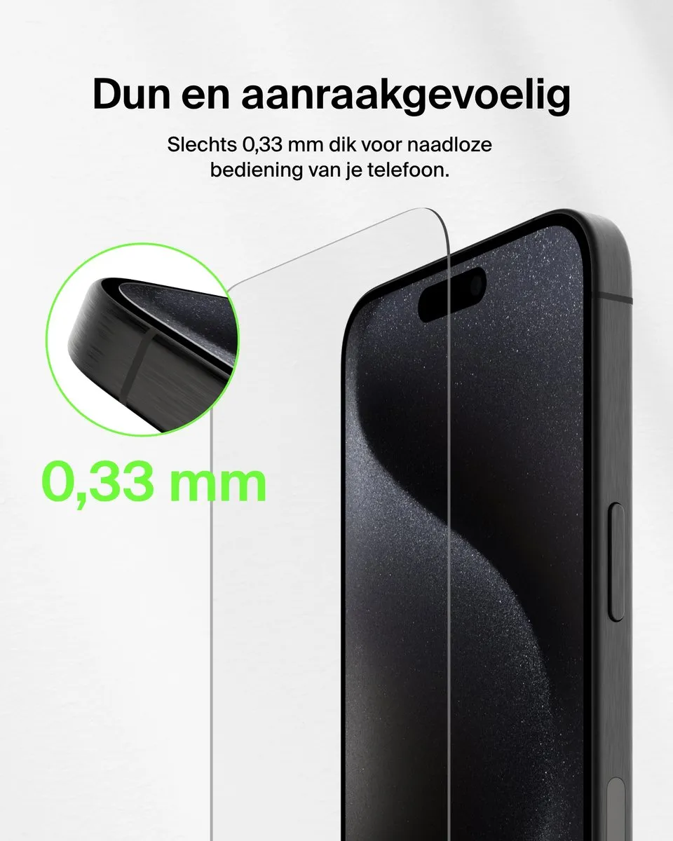Belkin Tempered Glass AM Screenprotector iPhone 16 Pro