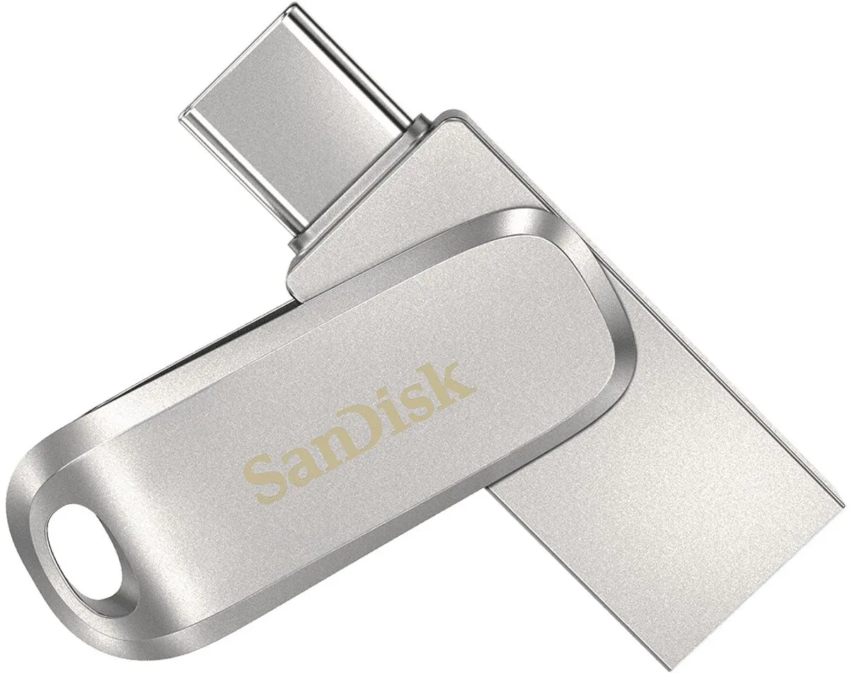 SanDisk Ultra Dual Luxe SDDDC4-032G-G46 USB-stick 32GB - USB-C - Zilver