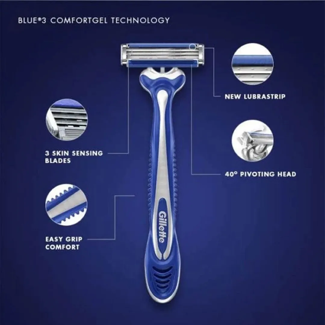 Gillette Blue3 Wegwerpscheermesjes - 9 Stuks