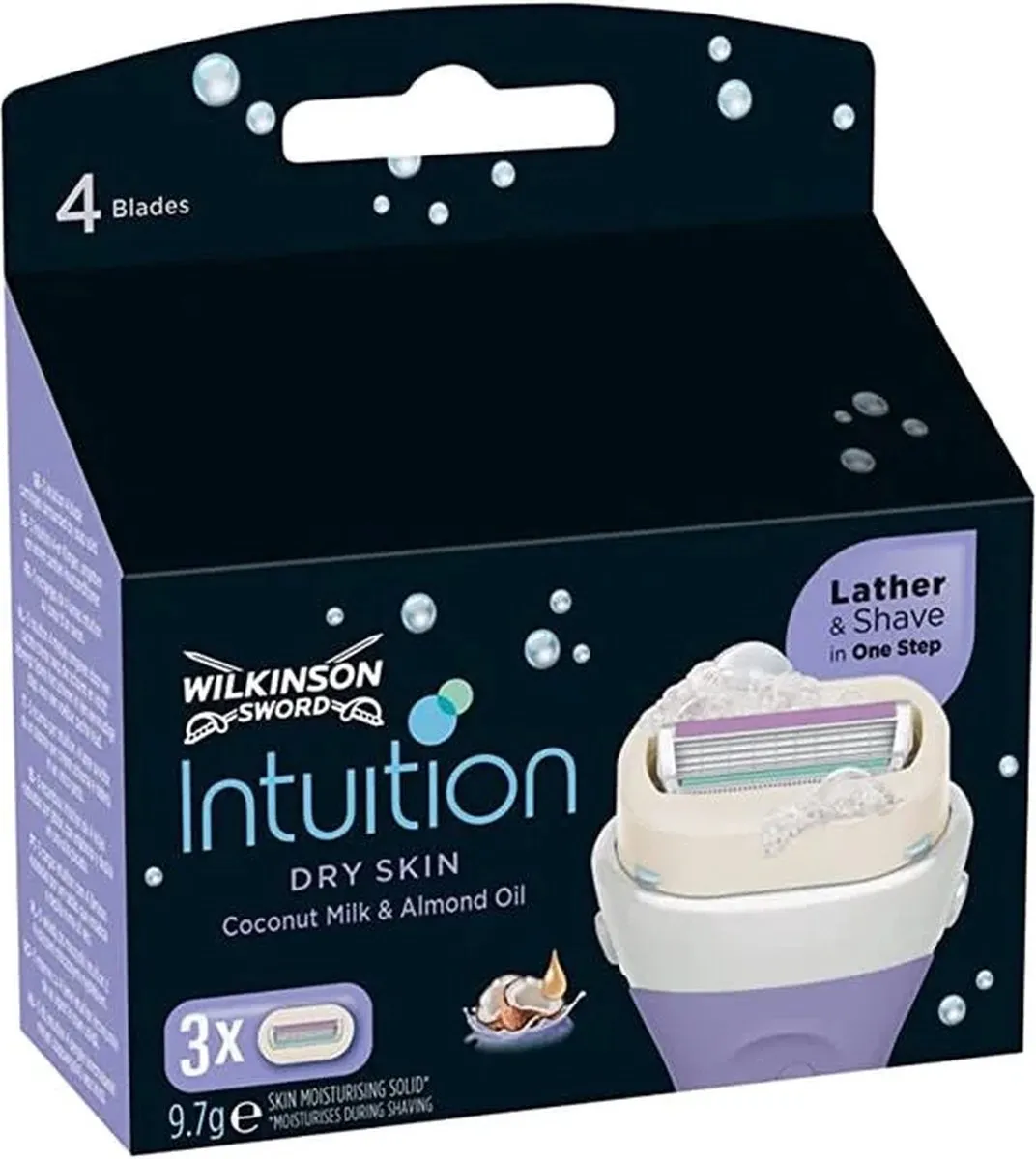 Wilkinson Sword Intuition Scheermesjes 4-delig - 3 Stuks - Paars