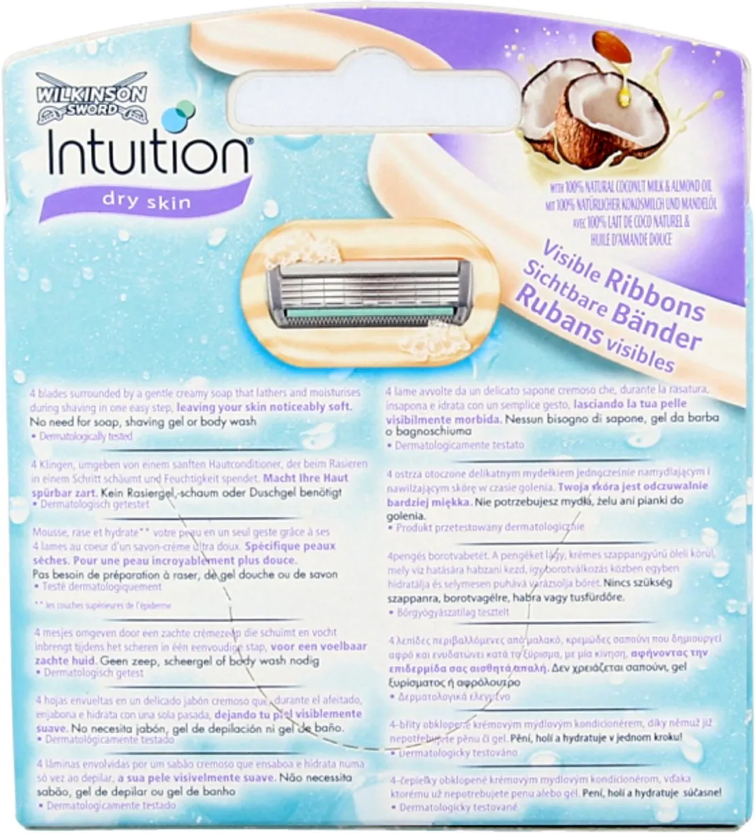 Wilkinson Sword Intuition Scheermesjes 4-delig - 3 Stuks - Paars