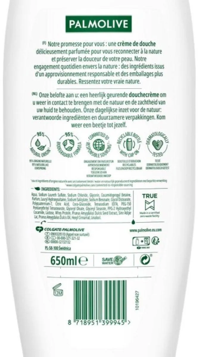 Palmolive Naturals Douchegel Amandel & Melk 6x650ml