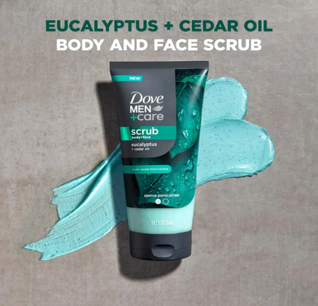 Dove Men+Care Body & Face Scrub Eucalyptus 267ml - afbeelding 6 van 6