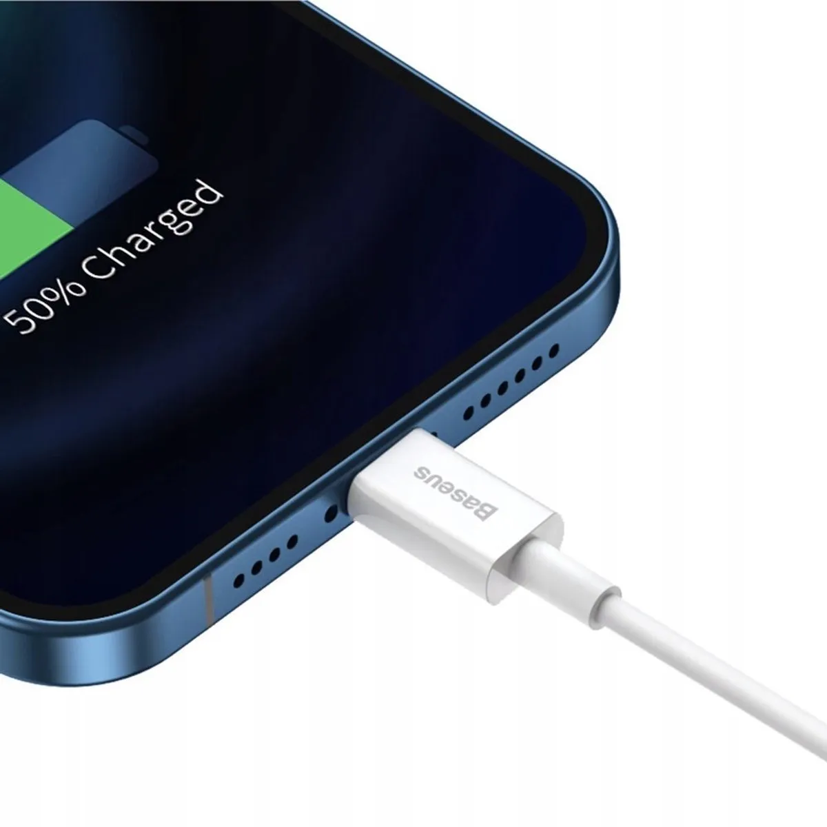 Baseus Superior USB Lightning Kabel 2,4A 1m - Wit - afbeelding 2 van 5