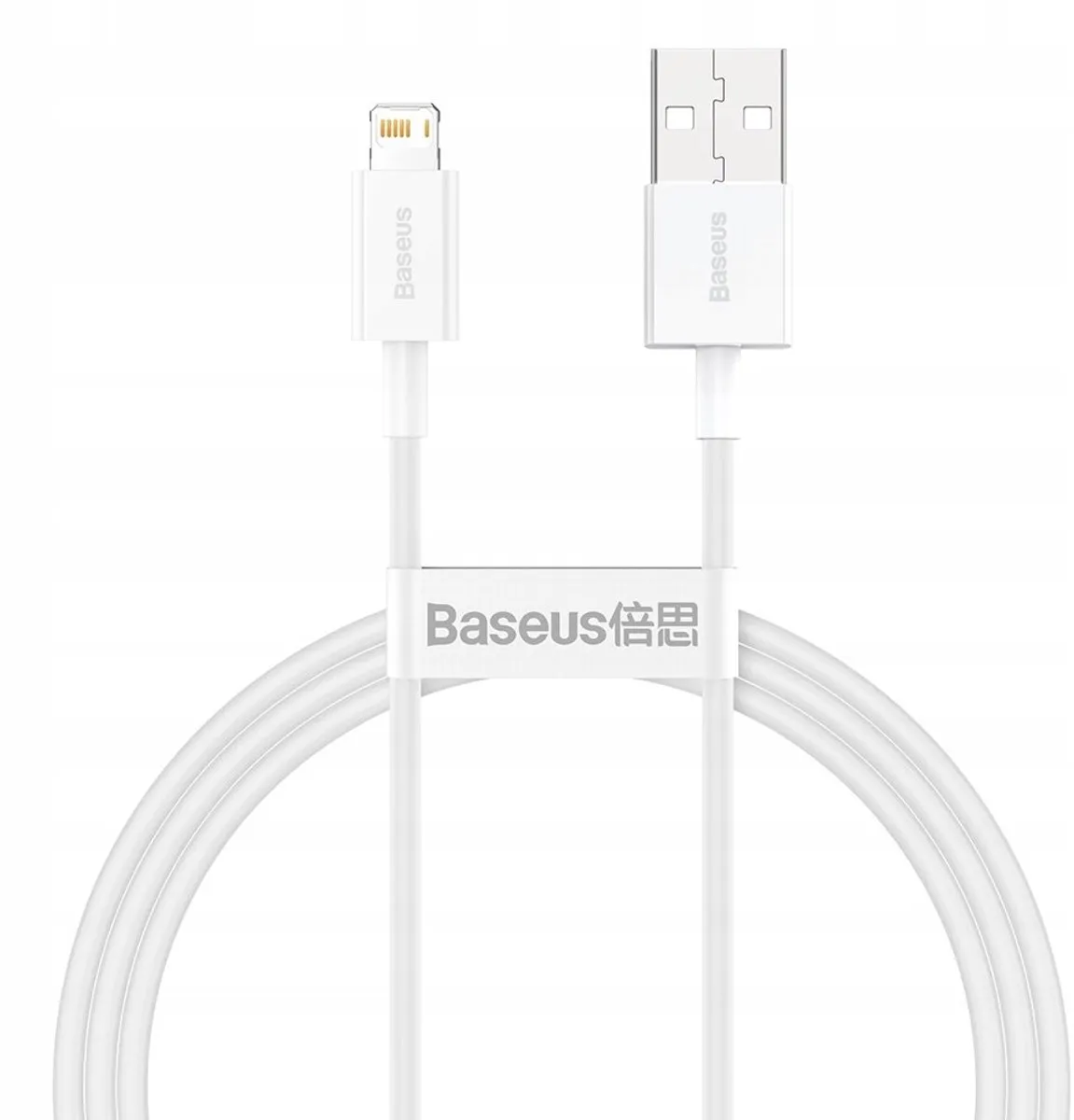 Baseus Superior USB Lightning Kabel 2,4A 1m - Wit - afbeelding 3 van 5