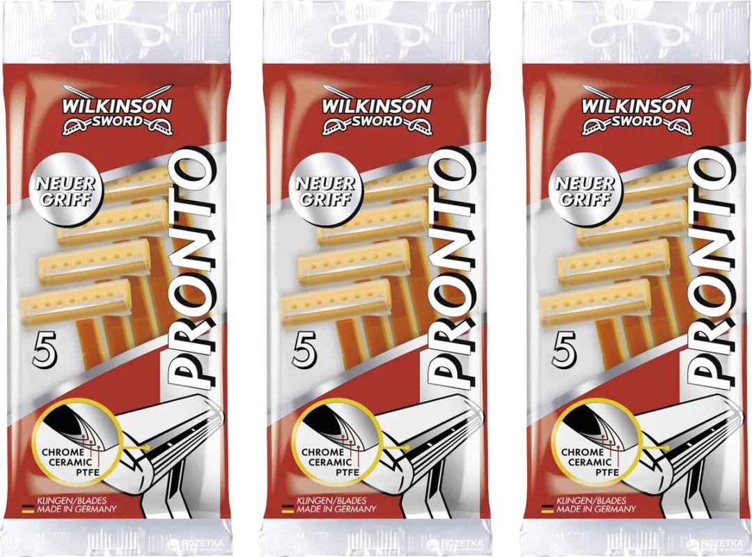 Wilkinson Sword Pronto Wegwerpscheermesjes 15 Stuks - RVS