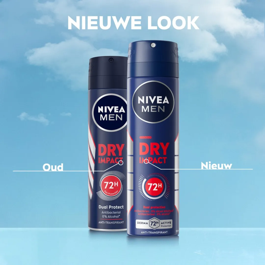 NIVEA MEN Dry Impact Anti-Transpirant Spray 6x150ml