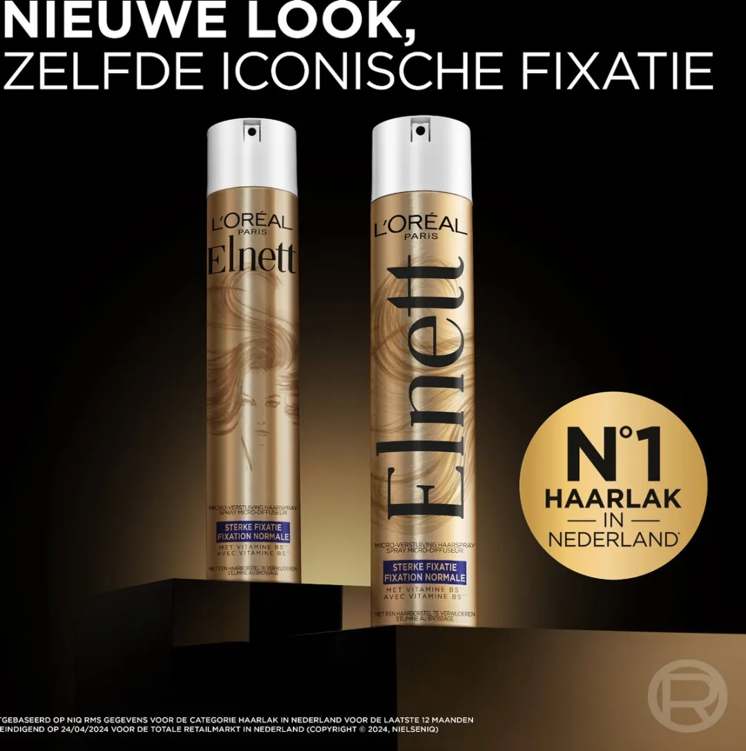 L'Oréal Elnett Satin Sterke Fixatie Haarspray 6x400ml