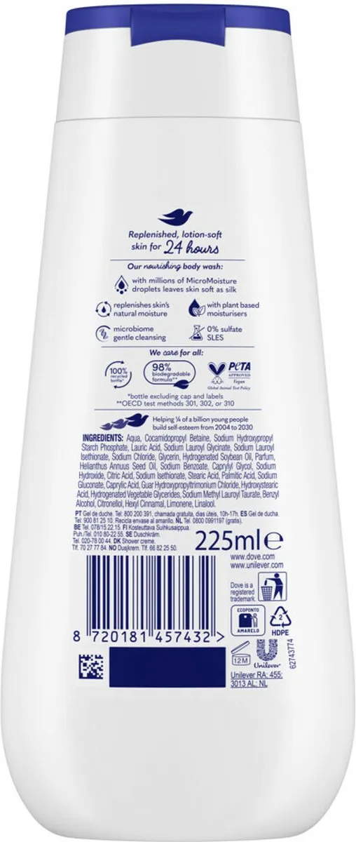 Dove Deeply Nourishing Douchecrème 225ml