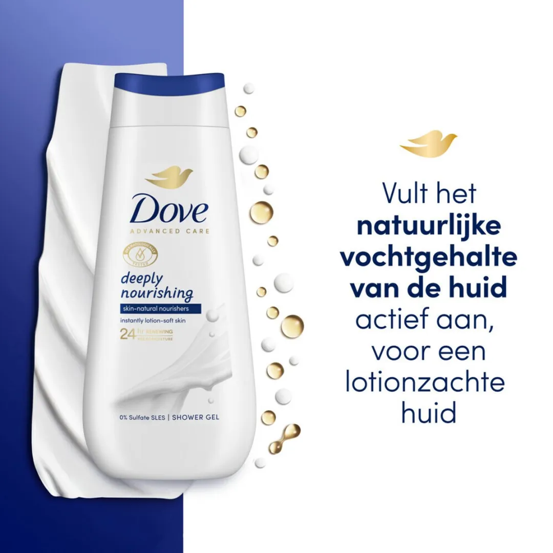 Dove Deeply Nourishing Douchecrème 225ml - afbeelding 6 van 6