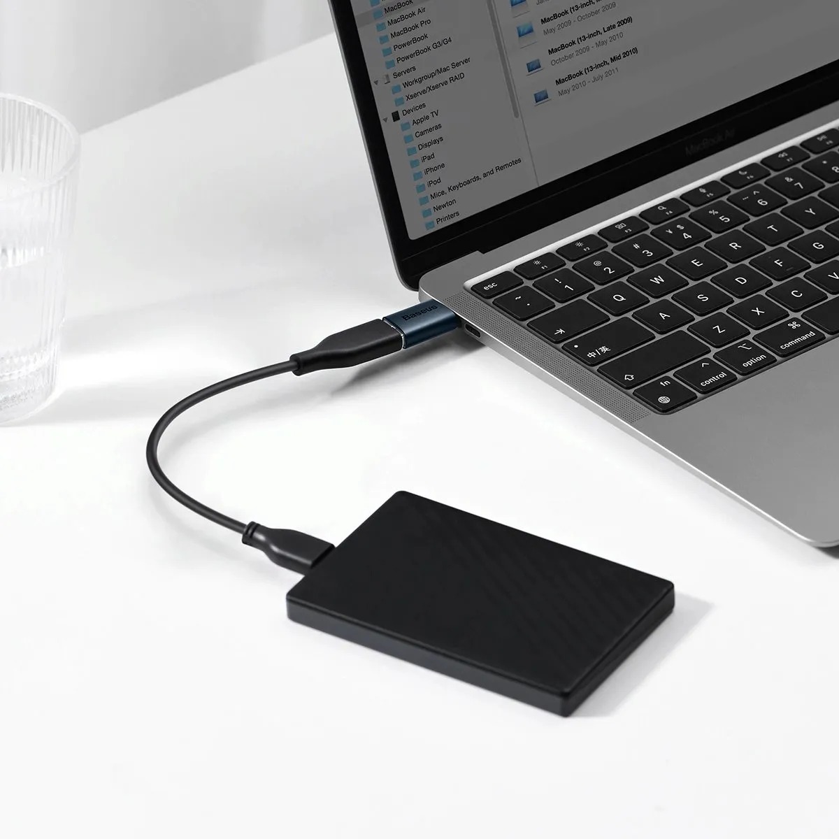 Baseus Ingenuity Series USB-C naar USB-A 3.2 Gen Adapter - Blauw