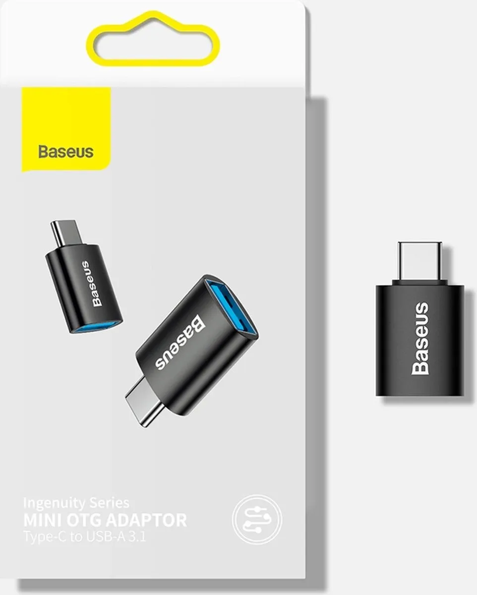 Baseus Ingenuity Series USB-C naar USB-A 3.2 Gen Adapter - Blauw