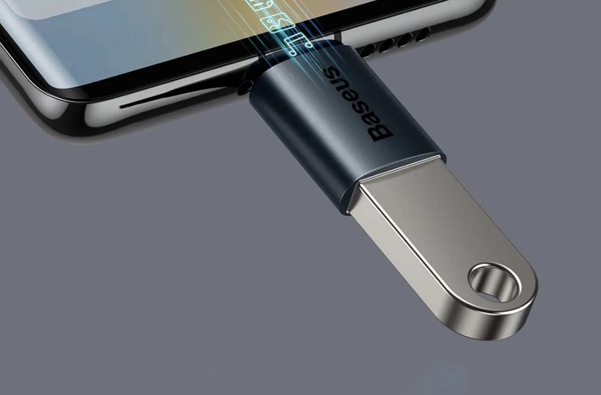 Baseus Ingenuity Series USB-C naar USB-A 3.2 Gen Adapter - Blauw