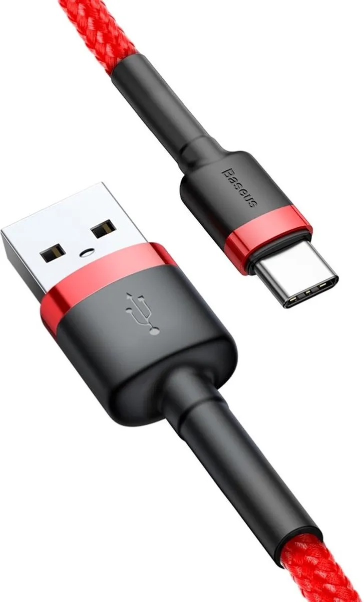 Baseus Cafule USB/USB-C Kabel 3M - Rood