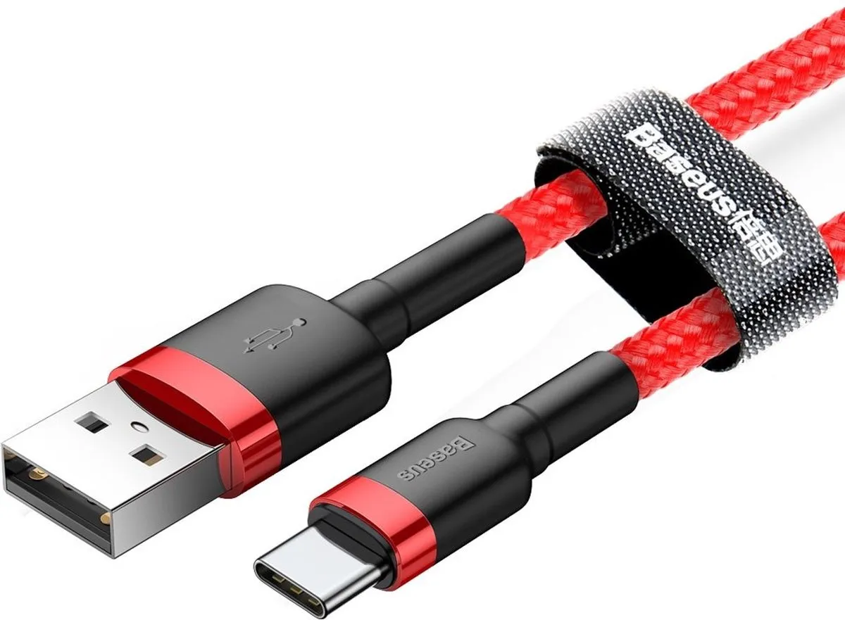 Baseus Cafule USB/USB-C Kabel 3M - Rood