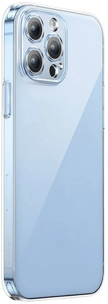 Baseus Transparante Hoes iPhone 13 Pro Max - Gehard Glas - Zwart - afbeelding 2 van 6