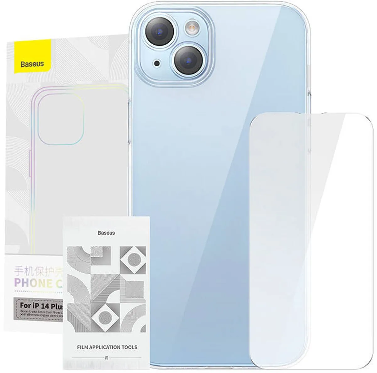 Baseus Crystal Series Hoesje iPhone 14 Plus - Volledige Set - Transparent - afbeelding 4 van 6