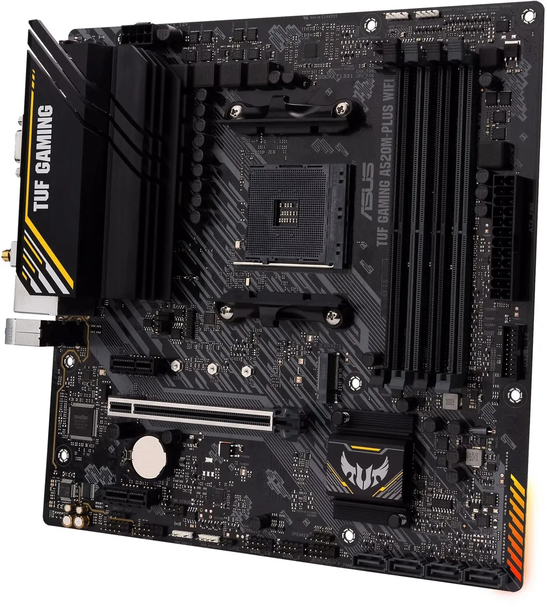 ASUS TUF Gaming A520M-PLUS WIFI AM4 Micro-ATX Moederbord - afbeelding 6 van 6