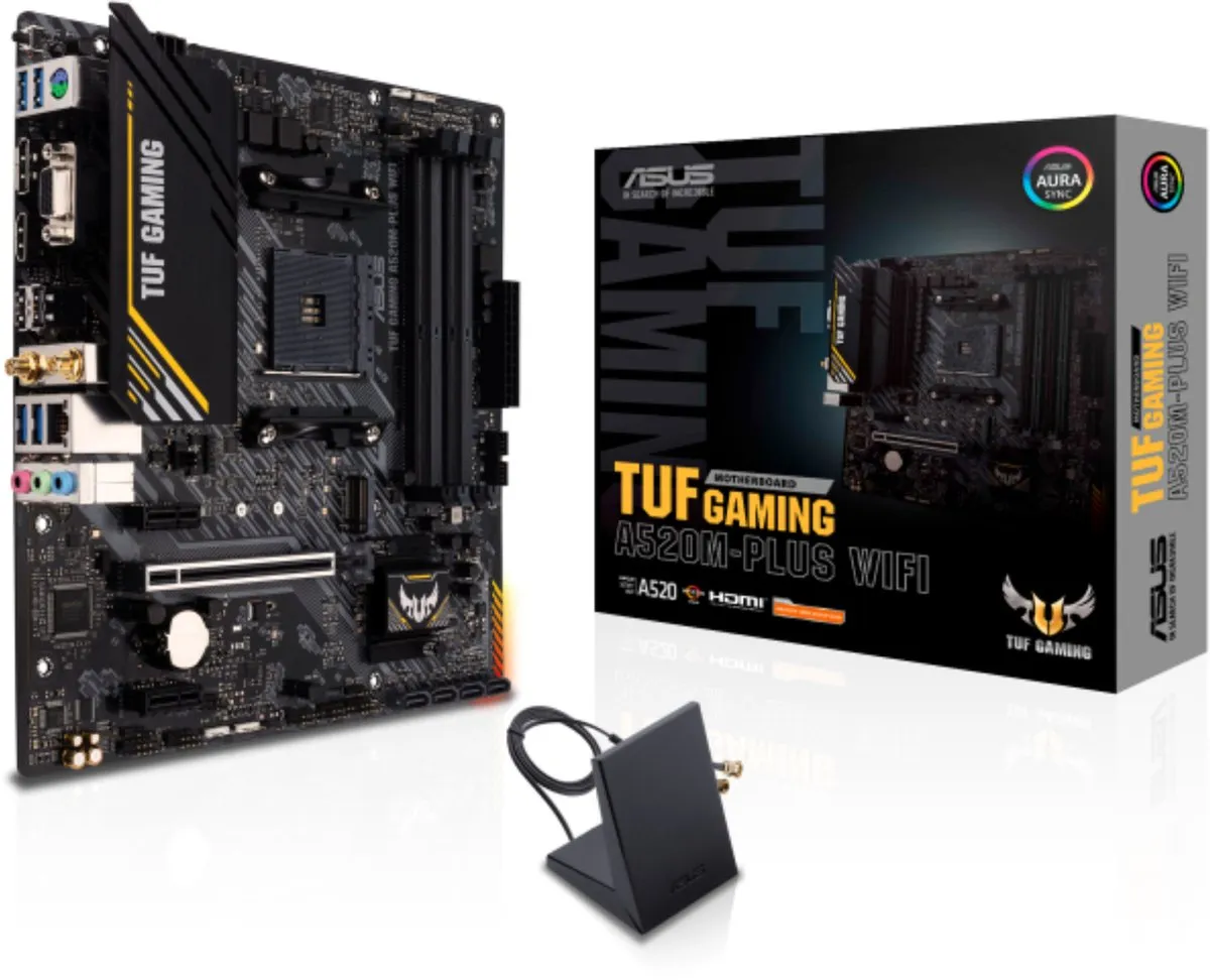 ASUS TUF Gaming A520M-PLUS WIFI AM4 Micro-ATX Moederbord