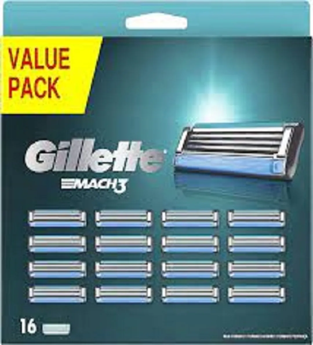Gillette Mach3 Scheermesjes 16 Stuks - Blauw
