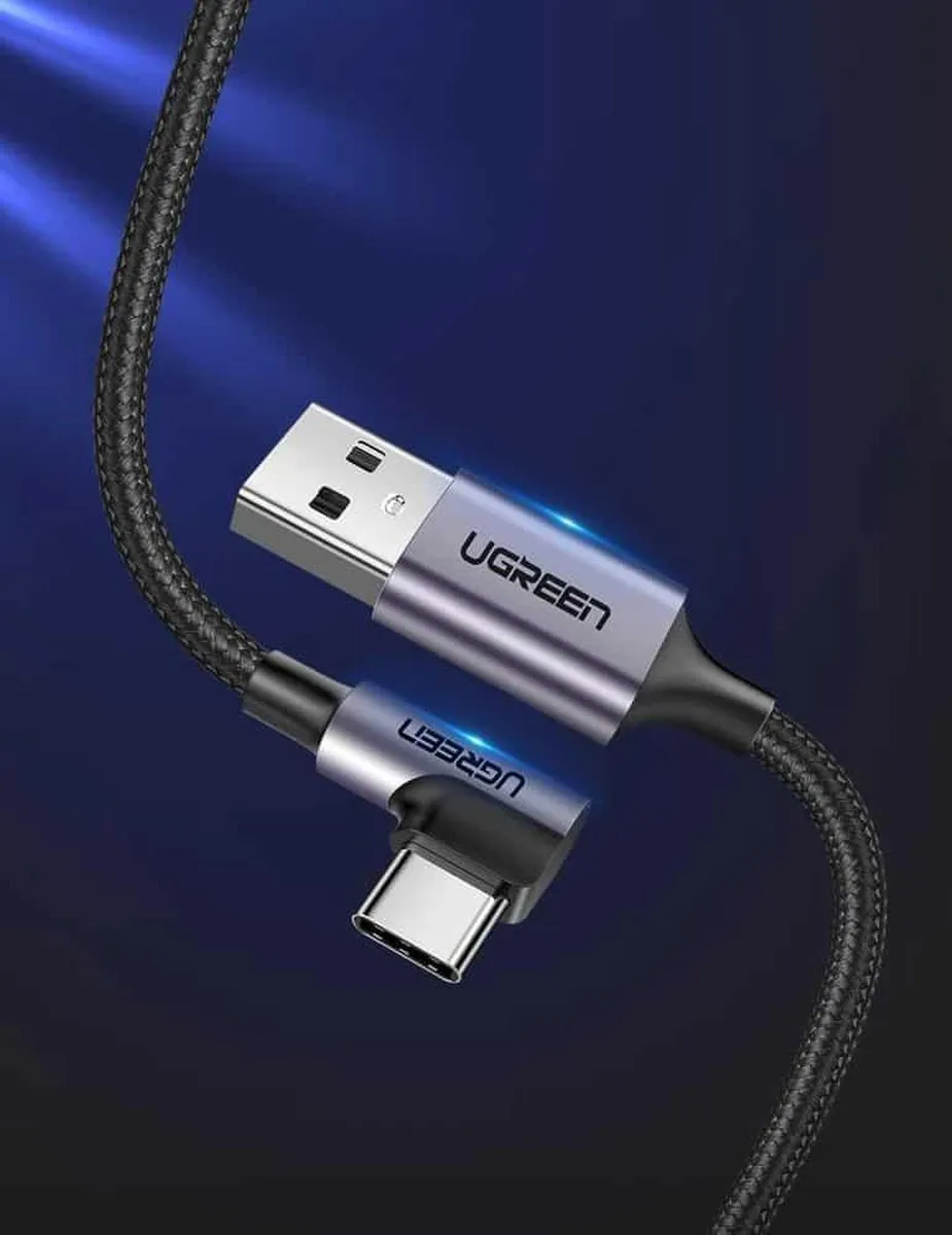 UGREEN 6762 USB naar USB-C Gaming Kabel 1M - 3A - Transparant