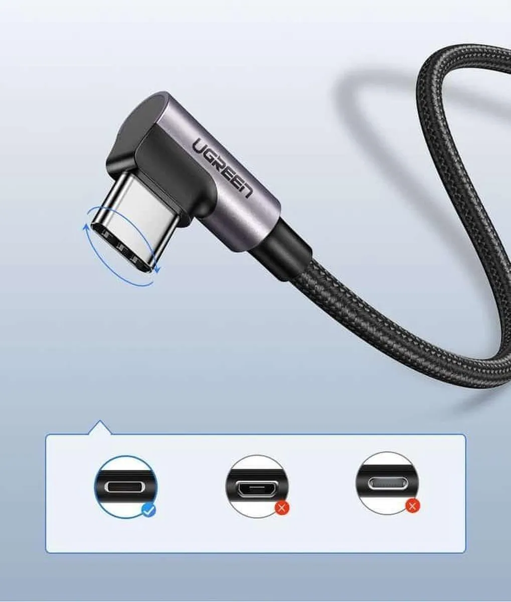 UGREEN 6762 USB naar USB-C Gaming Kabel 1M - 3A - Transparant