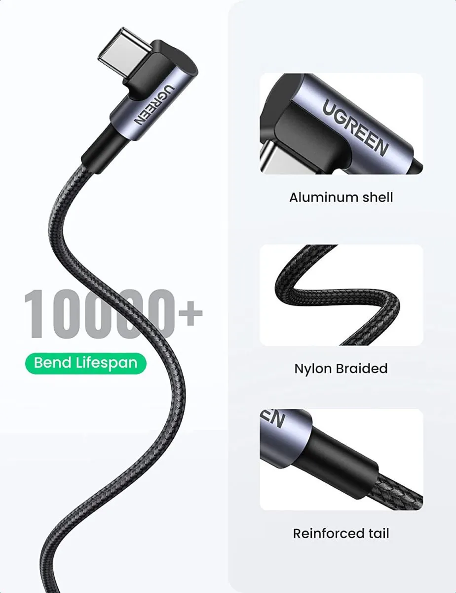 UGREEN 6762 USB naar USB-C Gaming Kabel 1M - 3A - Transparant