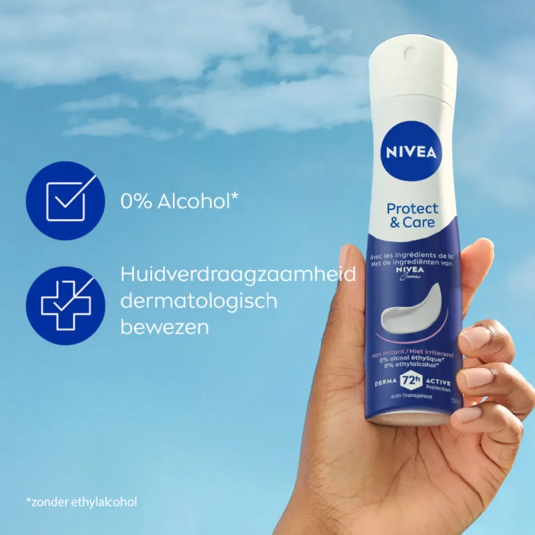NIVEA Deodorant Spray Protect & Care 150ml - 4 Stuks