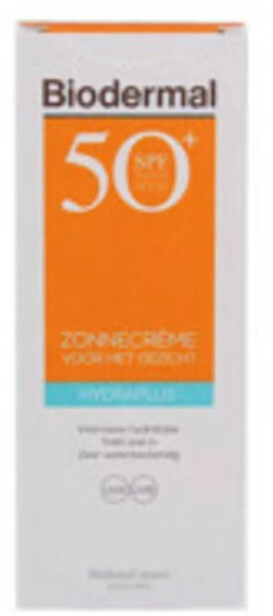 Biodermal Zonnecrème Gezicht Hydraplus SPF 50+