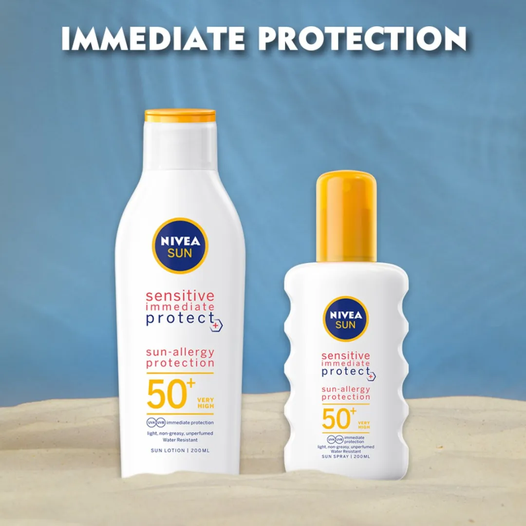 NIVEA SUN Sensitive Immediate Protect Zonnebrandspray SPF 50+ 200ml