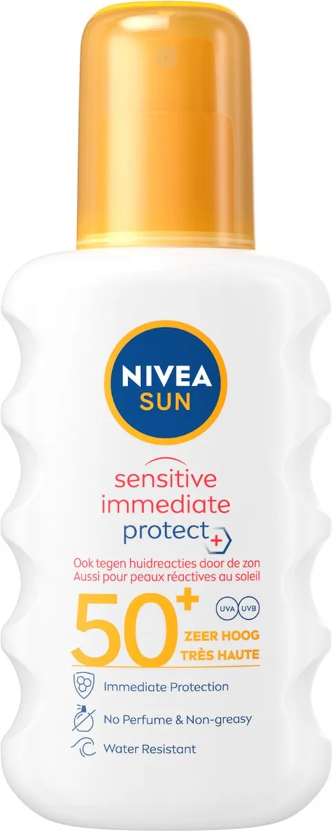 NIVEA SUN Sensitive Immediate Protect Zonnebrandspray SPF 50+ 200ml