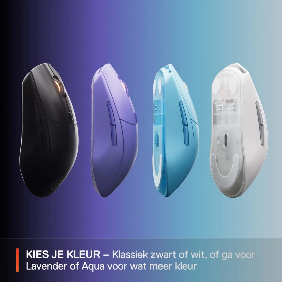 SteelSeries Rival 3 Wireless Gen 2 62525 Gamingmuis - Lavender