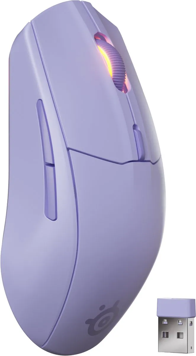 SteelSeries Rival 3 Wireless Gen 2 62525 Gamingmuis - Lavender