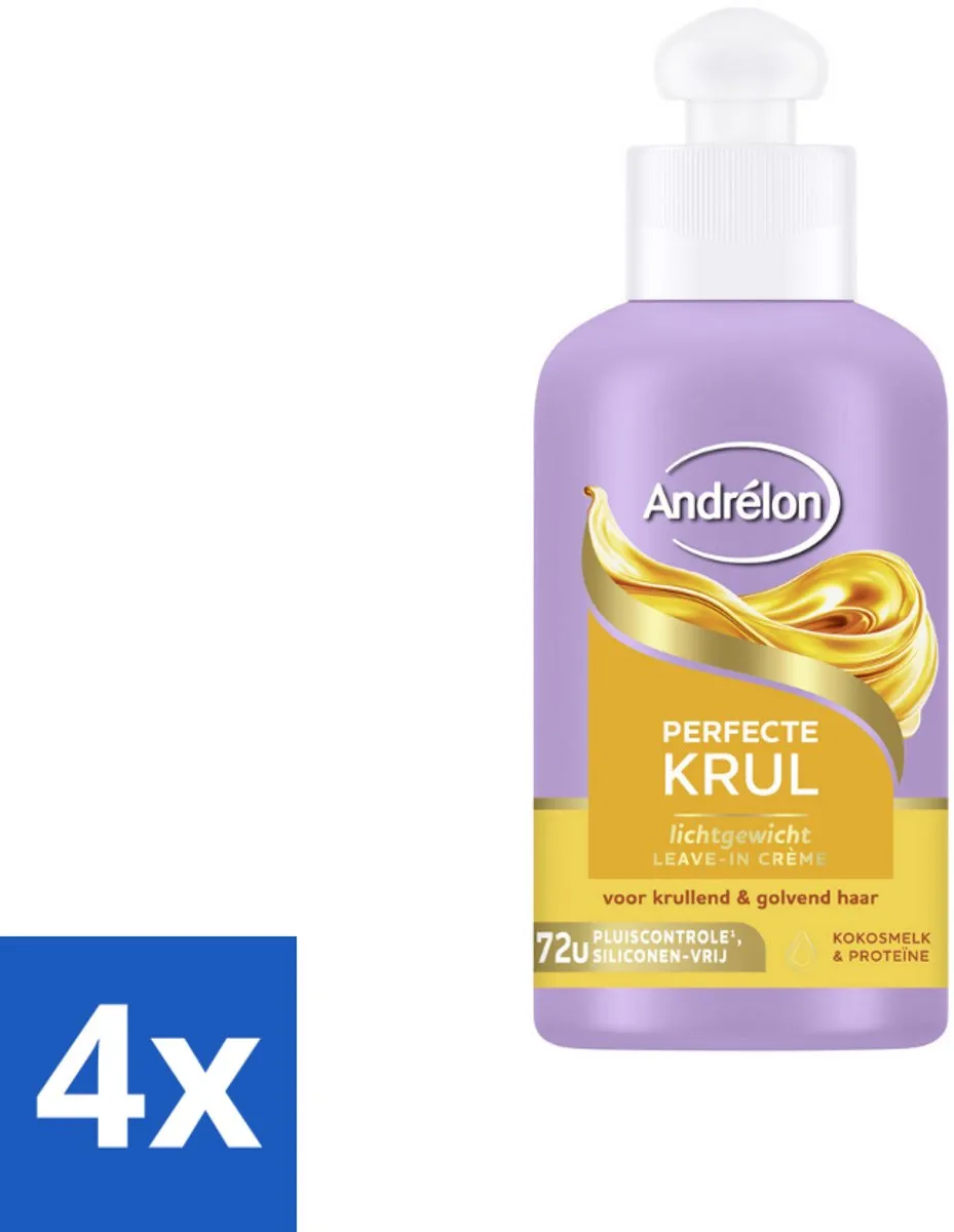 Andrélon Perfecte Krul Leave-In Crème 200ml - 4 Stuks