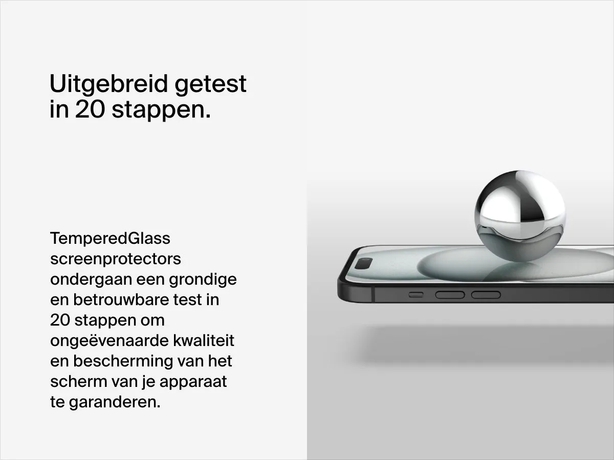 Belkin ScreenForce Tempered Glass iPhone 15/14 Pro - Antimicrobieel
