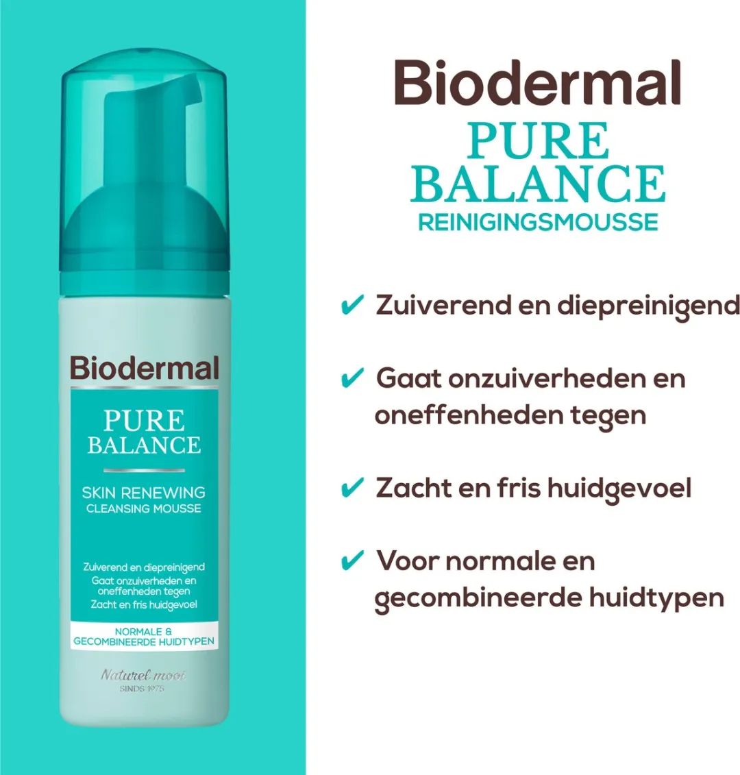 Biodermal Pure Balance Skin Renewing Cleansing Mousse 150ml