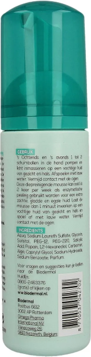 Biodermal Pure Balance Skin Renewing Cleansing Mousse 150ml - afbeelding 6 van 6