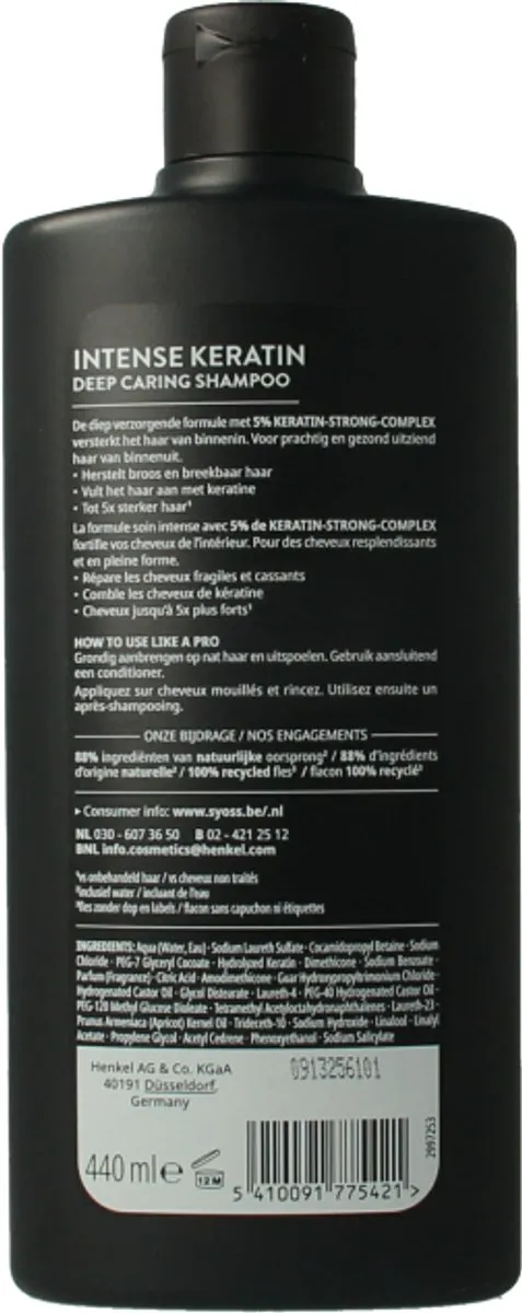 SYOSS Intense Shampoo Keratin Deep Caring 440ml